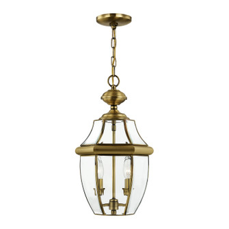 Monterey Two Light Outdoor Pendant in Antique Brass (107|2255-01)