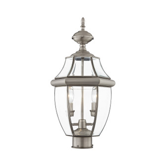 Monterey Two Light Outdoor Post Lantern in Brushed Nickel (107|2254-91)