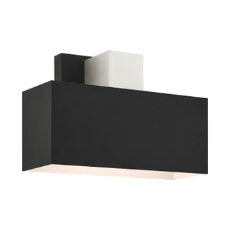 Lynx One Light Outdoor Wall Sconce in Black w/ Brushed Nickels (107|22423-04)