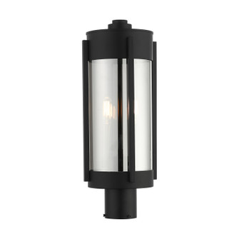 Sheridan Two Light Outdoor Post Top Lantern in Black w/ Brushed Nickels (107|22386-04)