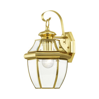 Monterey One Light Outdoor Wall Lantern in Polished Brass (107|2151-02)