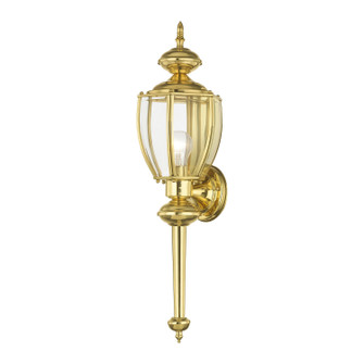 Outdoor Basics One Light Outdoor Wall Lantern in Polished Brass (107|2112-02)