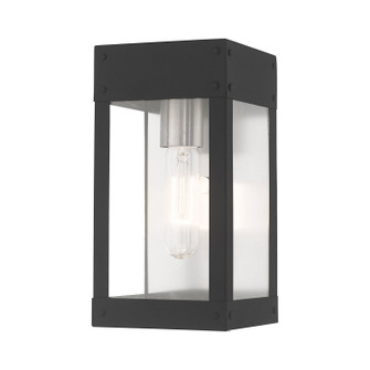 Barrett One Light Outdoor Wall Lantern in Scandinavian Gray w/ Brushed Nickel w/ Brushed Nickel Stainless Steel (107|20871-76)