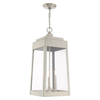 Oslo Three Light Outdoor Pendant in Brushed Nickel (107|20860-91)