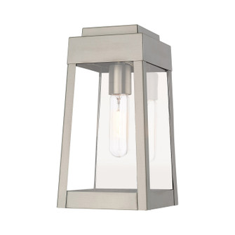 Oslo One Light Outdoor Wall Lantern in Brushed Nickel w/ Polished Chrome Stainless Steel (107|20852-91)