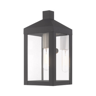 Nyack One Light Outdoor Wall Lantern in Scandinavian Gray w/ Brushed Nickels and Polished Chrome Stainless Steel (107|20581-76)