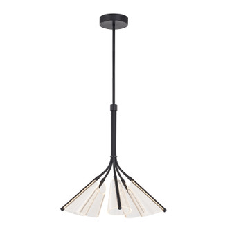 Mulberry LED Chandelier in Black/Light Guide (347|CH62628-BK/LG)