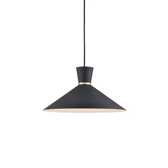 Vanderbilt One Light Pendant in Black With Gold Detail (347|493216-BK/GD)