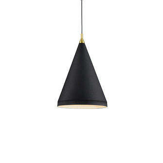 Dorothy One Light Pendant in Black With Gold Detail (347|492716-BK/GD)