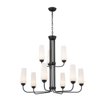 Truby Nine Light Chandelier in Black (12|52482BK)