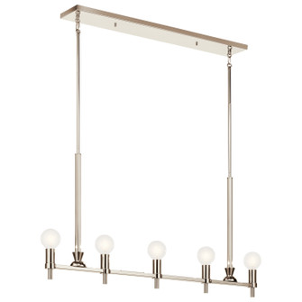 Torvee Five Light Linear Chandelier in Nickel Textured (12|52425PN)