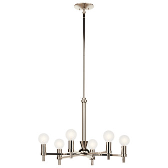 Torvee Six Light Chandelier in Nickel Textured (12|52424PN)