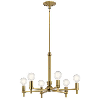 Torvee Six Light Chandelier in Brushed Natural Brass (12|52424BNB)