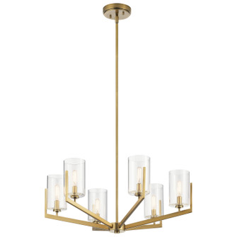 Nye Six Light Chandelier in Brushed Natural Brass (12|52314BNB)