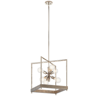 Tanis Six Light Foyer Pendant in Distressed Antique Gray (12|52092DAG)