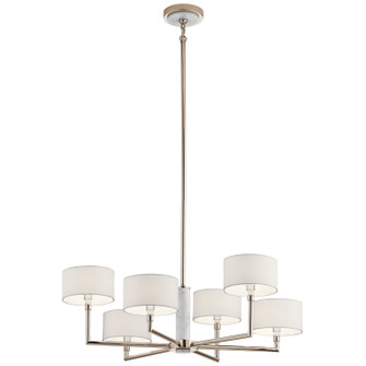 Laurent Six Light Chandelier in Polished Nickel (12|52052PN)