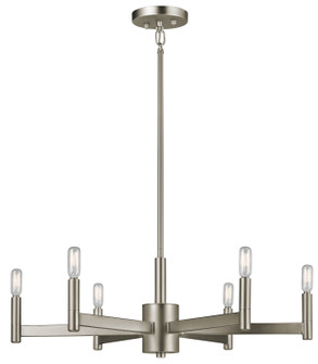 Erzo Six Light Chandelier in Satin Nickel (12|43859SN)