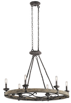 Taulbee Six Light Pendant in Weathered Zinc (12|43824WZC)