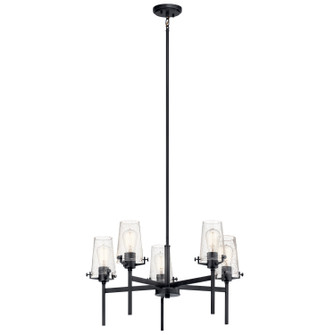 Alton Five Light Chandelier in Black (12|43694BK)