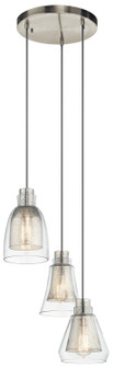 Evie Three Light Pendant in Brushed Nickel (12|43627NI)