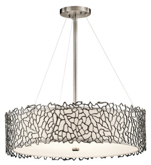 Silver Coral Four Light Chandelier in Classic Pewter (12|43347CLP)