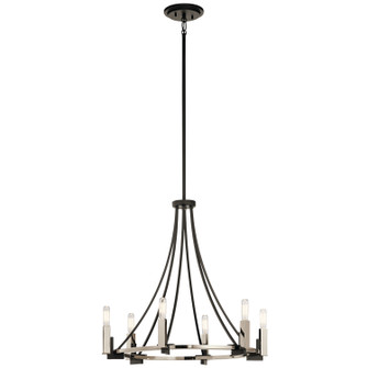 Bensimone Six Light Chandelier in Black (12|43290BK)