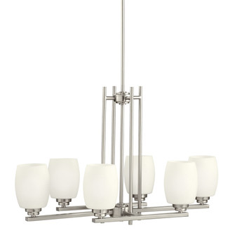 Eileen LED Chandelier in Brushed Nickel (12|3898NIL18)