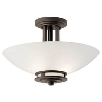 Hendrik Two Light Semi Flush Mount in Olde Bronze (12|3674OZ)