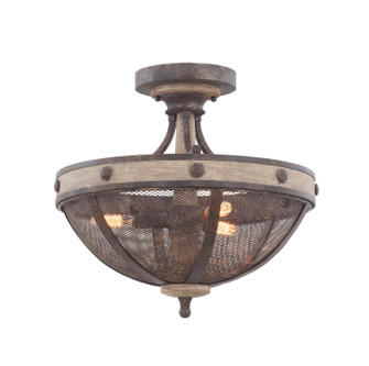 Coronado Three Light Semi Flush Mount in Florence Gold (33|7047FG)