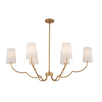 Sophia Six Light Island Pendant in New Brass (33|514361NB)