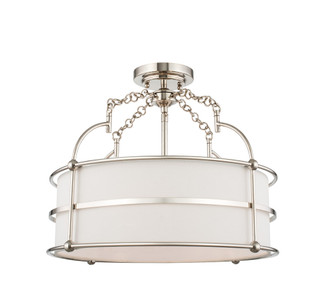 Carson Five Light Convertible Pendant / Semi Flush in Polished Nickel (33|513241PN)