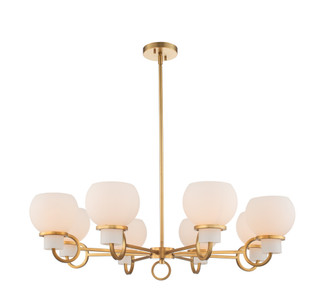 Ascher Eight Light Chandelier in Winter Brass (33|513073WB)