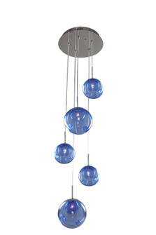 Meteor Five Light Pendant in Chrome (33|309541CH/SAPPH)