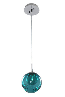 Meteor One Light Mini Pendant in Chrome (33|309510CH/AQUA)