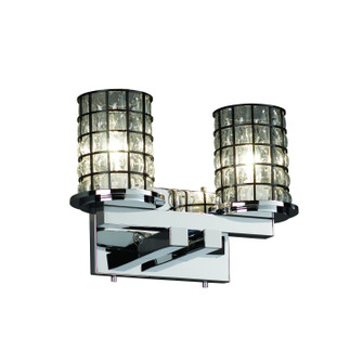 Wire Glass Two Light Bath Bar in Brushed Nickel (102|WGL-8772-10-GRCB-NCKL)