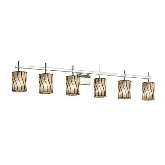 Wire Glass Six Light Bath Bar in Dark Bronze (102|WGL-8416-10-SWCB-DBRZ)