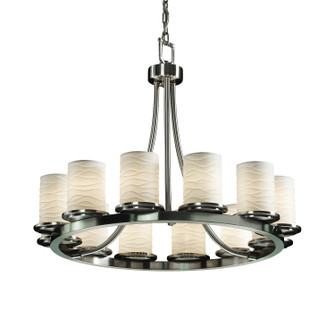 Limoges LED Chandelier in Matte Black (102|POR-8768-10-WAVE-MBLK-LED12-8400)