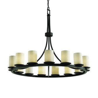 Limoges 15 Light Chandelier in Dark Bronze (102|POR-8715-10-SAWT-DBRZ)