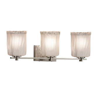 Veneto Luce Three Light Bath Bar in Brushed Nickel (102|GLA-8443-26-WTFR-NCKL)