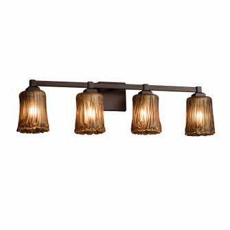 Veneto Luce Four Light Bath Bar in Dark Bronze (102|GLA-8434-16-AMBR-DBRZ)