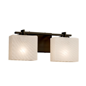 Fusion Two Light Bath Bar in Dark Bronze (102|FSN-8442-55-WEVE-DBRZ)