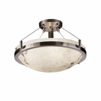 LumenAria LED Semi-Flush Mount in Brushed Nickel (102|FAL-9681-35-NCKL-LED3-3000)