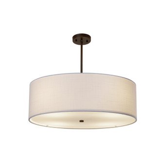 Textile Six Light Pendant in Dark Bronze (102|FAB-9592-WHTE-DBRZ)