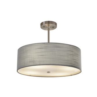 Textile Three Light Pendant in Brushed Nickel (102|FAB-9591-GRAY-NCKL)