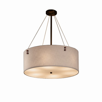 Textile Six Light Pendant in Brushed Nickel (102|FAB-9532-WHTE-NCKL-F2)