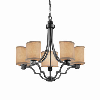 Textile LED Chandelier in Matte Black (102|FAB-8500-30-CREM-MBLK-LED5-3500)