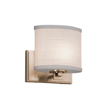 Textile One Light Wall Sconce in Brushed Brass (102|FAB-8447-30-WHTE-BRSS)