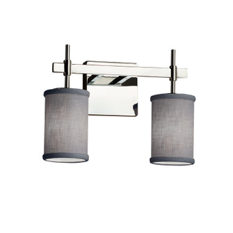 Textile Two Light Bath Bar in Polished Chrome (102|FAB-8412-30-GRAY-CROM)