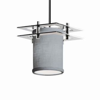 Textile One Light Pendant in Polished Chrome (102|FAB-8165-10-GRAY-CROM-BKCD)