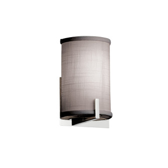 Textile LED Wall Sconce in Polished Chrome (102|FAB-5531-GRAY-CROM-LED1-700)